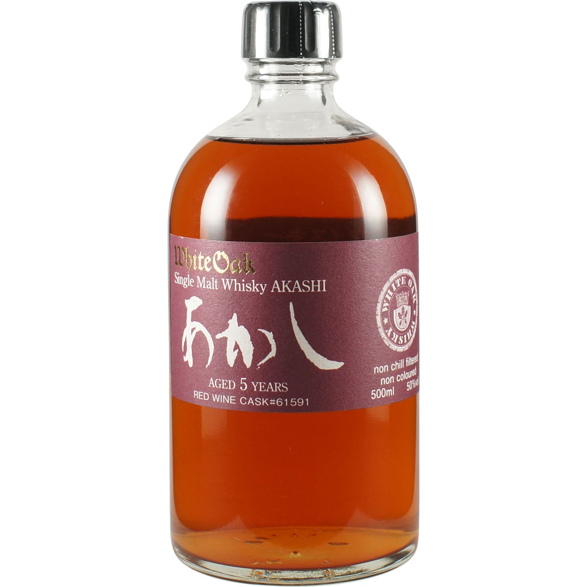 Akashi Single Malt White Oak Red Wine Cask #61591 Front