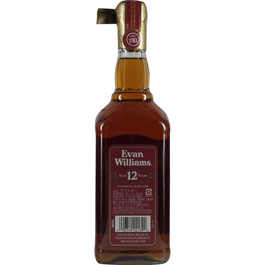 Evan Williams Kentucky Straight Bourbon 12 Years Japan only new Design