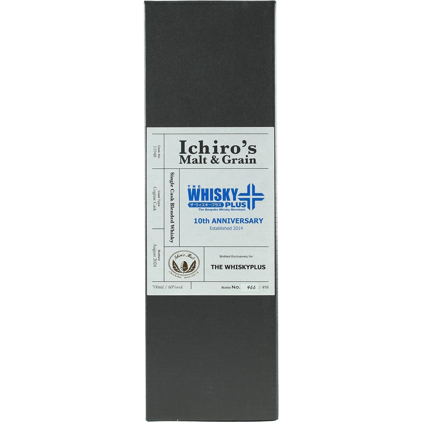 Ichiro's Malt & Grain Single Cask Blended Whisky Whisky Plus 10th Anniversary #11948