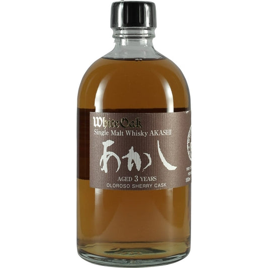 Akashi Single Malt 3 Years Oloroso Sherry Cask Bottle Front 