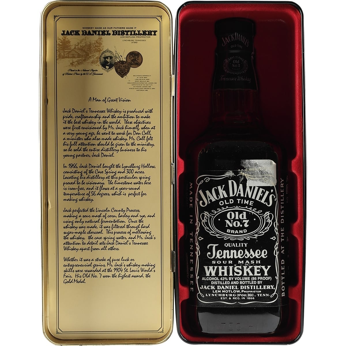 Jack Daniel's 43% 750ml Tinbox  001