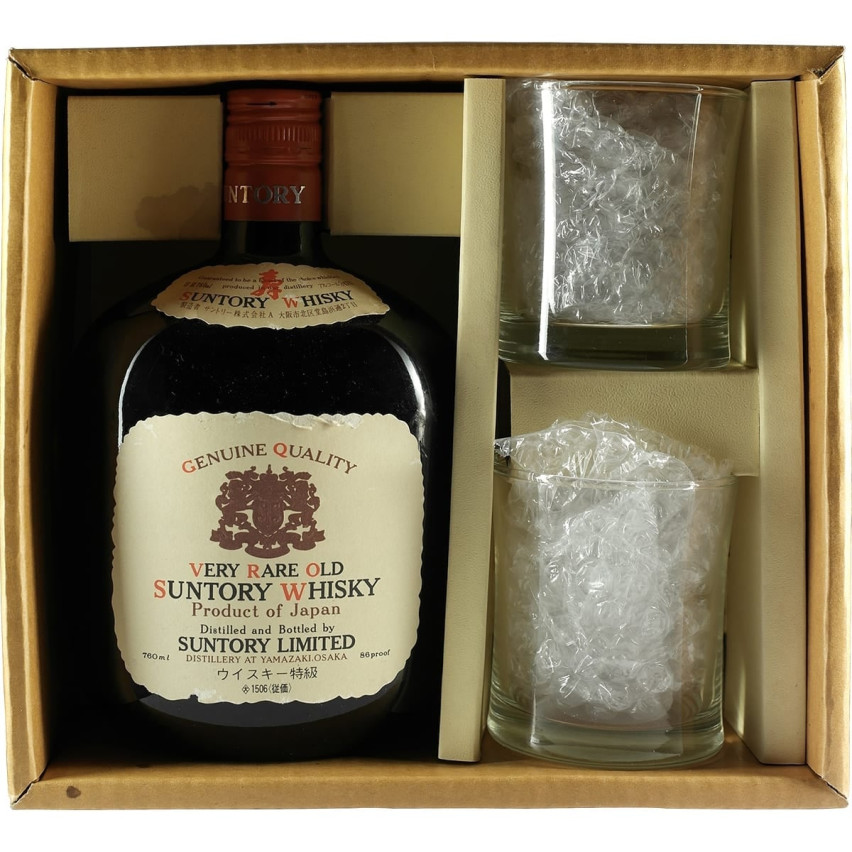 Suntory Old Whisky Geschenkset mit 2 Gläsern 